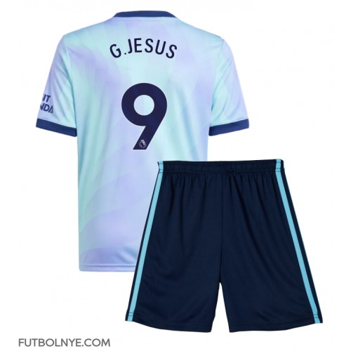 Camiseta Arsenal Gabriel Jesus #9 Tercera Equipación para niños 2024-25 manga corta (+ pantalones cortos)